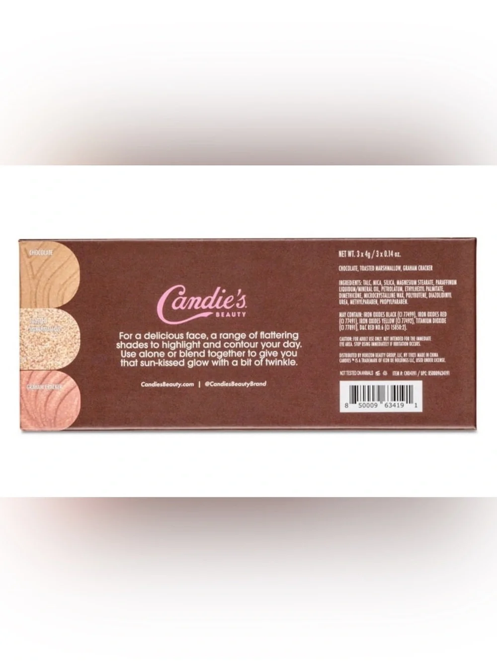 NEW Candie's S’Mores Contour Palette, Chocolate, Graham Cracker & Marshmallow